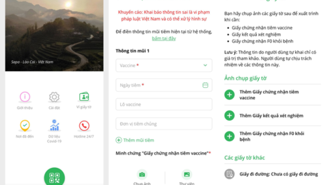 App PC-COVID cập nhật tính năng tự khai kết quả xét nghiệm trên mục ‘Ví giấy tờ’