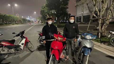 Sau trận bóng đá, phát hiện 3 thanh thiếu niên có hành vi đua xe