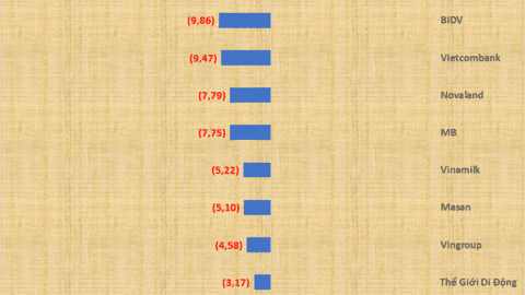 Vốn hóa Hòa Phát, VPBank, Techcombank 'bốc hơi' mạnh nhất tháng 5, FPT, Vinhomes, GAS ngược dòng ấn tượng