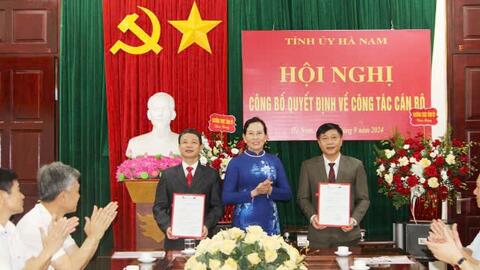 Chuẩn y Phó Chủ nhiệm và Ủy viên UBKT Tỉnh ủy Hà Nam