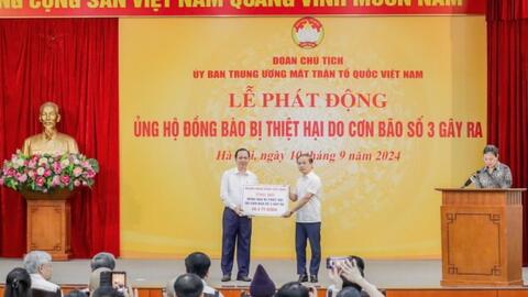Ngành Ngân hàng ủng hộ 38,4 tỷ đồng khắc phục hậu quả bão số 3