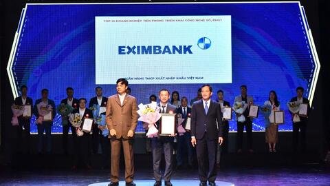 Eximbank được vinh danh top 10 doanh nghiệp công nghệ số xuất sắc Việt Nam lần thứ 11