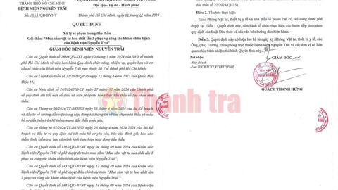 TP Hồ Chí Minh: Công ty TNHH Medifood bị cấm thầu tại Bệnh viện Nguyễn Trãi vì có hành vi gian lận