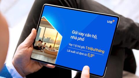 Mua nhà: Vay 1 tỉ trả gốc chỉ 1 triệu đồng/tháng tại VIB