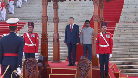 Lễ đón trọng thể Tổng Bí thư, Chủ tịch nước Tô Lâm thăm cấp Nhà nước Sri Lanka