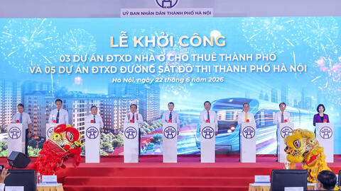 Thủ tướng Lê Minh Hưng dự lễ khởi công 5 tuyến đường sắt, 3 dự án nhà ở cho thuê tại Hà Nội