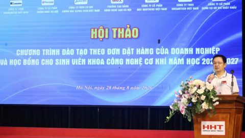 Hơn 6 tỷ đồng học bổng, đặt hàng đào tạo và đồng hành cùng sinh viên cơ khí HHT