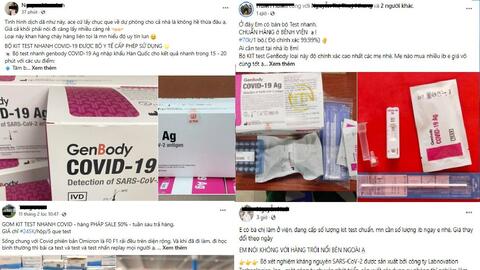 Kit test Covid-19 bán tràn lan, chọn sao cho đúng?