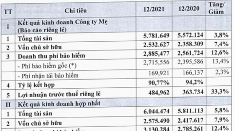 Một doanh nghiệp bảo hiểm đặt mục tiêu lợi nhuận "đi lùi" trong năm 2022, cổ phiếu đã tăng 15% trong vòng 1 tháng
