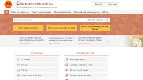 Cổng Dịch vụ công quốc gia đồng bộ hơn 378 triệu hồ sơ thủ tục hành chính