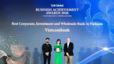 Vietcombank khẳng định vị thế dẫn đầu với 7 giải thưởng quan trọng tại The Asian Banker Summit 2026