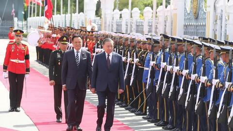 Lễ đón Tổng Bí thư, Chủ tịch nước Tô Lâm và Phu nhân thăm chính thức Vương quốc Thái Lan
