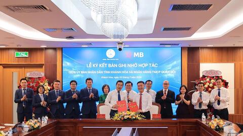 Hợp tác giữa MB và Khánh Hòa: Huy động nguồn lực tài chính, thúc đẩy phát triển các lĩnh vực kinh tế trọng điểm