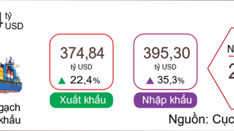 Tổng kim ngạch xuất nhập khẩu 8 tháng đạt 770,14 tỷ USD