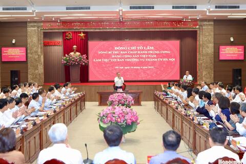 Tổng Bí thư Tô Lâm: Hà Nội phải dẫn dắt và truyền cảm hứng cải cách cho cả nước
