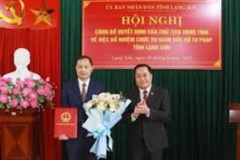 Lạng Sơn bổ nhiệm nhiều lãnh đạo các sở và Chánh văn phòng