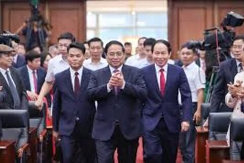 Thủ tướng Phạm Minh Chính dự Lễ công bố nghị quyết, quyết định của Trung ương tại TP Hải Phòng