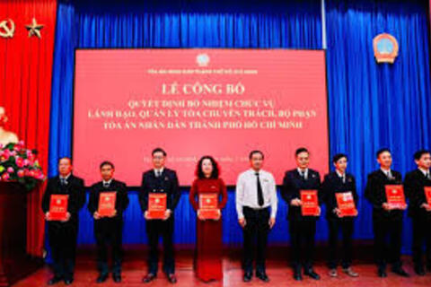 TAND TP Hồ Chí Minh công bố quyết định điều động, bổ nhiệm nhiều nhân sự lãnh đạo