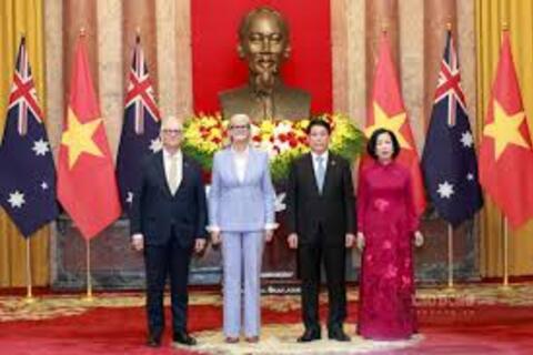 Chủ tịch nước Lương Cường chủ trì lễ đón cấp Nhà nước Toàn quyền Australia
