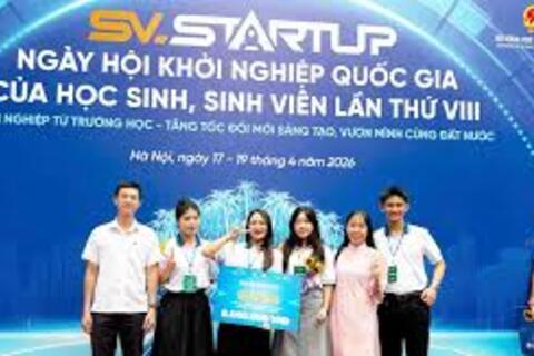 Sinh viên Trường ĐH Kiên Giang đạt Giải Ba tại SV.STARTUP 2026