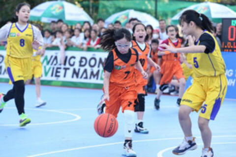 Phát động Giải Bóng rổ học sinh tiểu học Hà Nội lần thứ XX