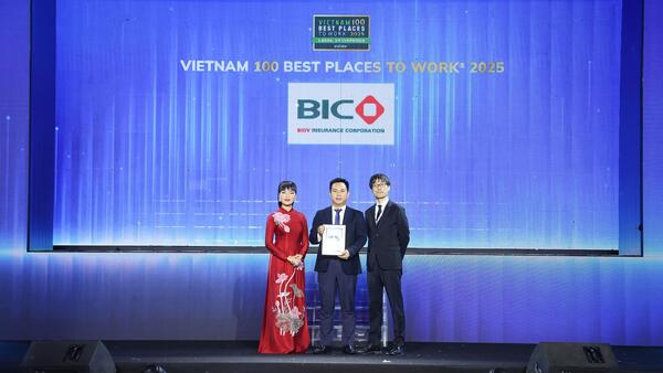 Tổng Công ty Bảo hiểm BIDV được vinh danh trong Top 100 Nơi làm việc tốt nhất Việt Nam