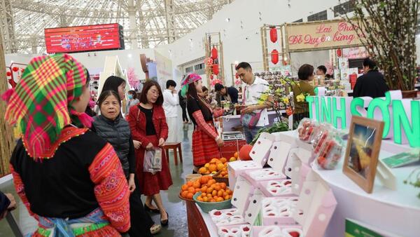 Cận Tết, nhiều gian hàng tại Hội chợ Mùa Xuân ghi nhận doanh thu tích cực