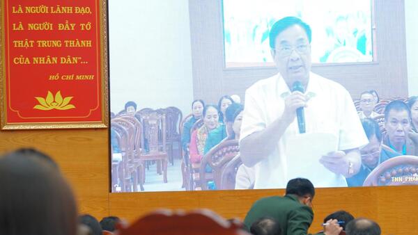 Đại tướng Phan Văn Giang báo cáo chương trình hành động tại Thái Nguyên