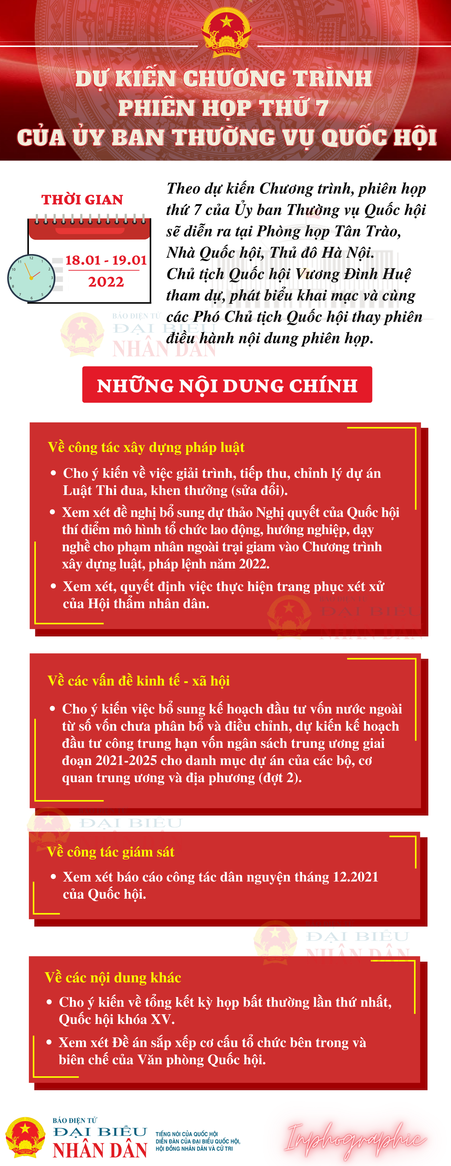 Chương trình Phiên họp thứ 7 của Ủy ban Thường vụ Quốc hội  - Ảnh 1