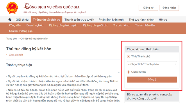 Hướng dẫn đăng ký kết hôn online - Ảnh 1.