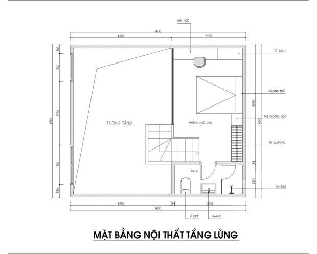 Thiết kế nhà tập thể 50m² ấn tượng với gam màu đen và gỗ - Ảnh 2.