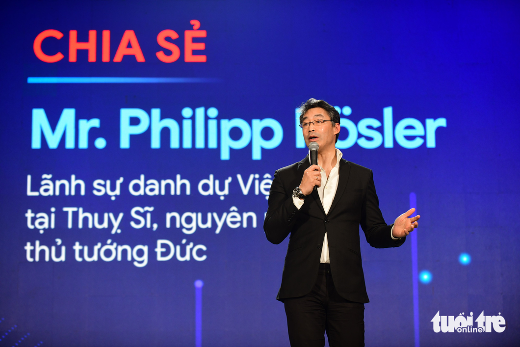 Chuyên gia kinh tế Philipp Rösler, một trong các diễn giả chính của talkshow "Cảm hứng khởi nghiệp" - Ảnh: QUANG ĐỊNH