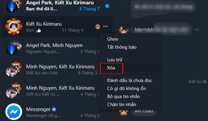 Cách xóa nhiều tin nhắn trên Messenger - Ảnh 2.