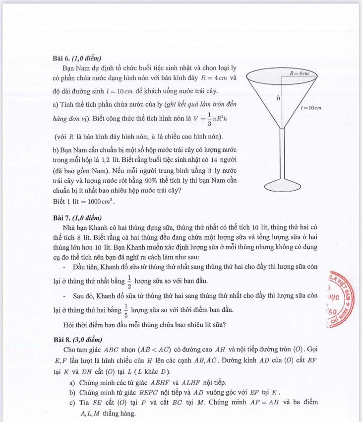 TP.HCM công bố đáp án các môn thi vào lớp 10 - Ảnh 9.