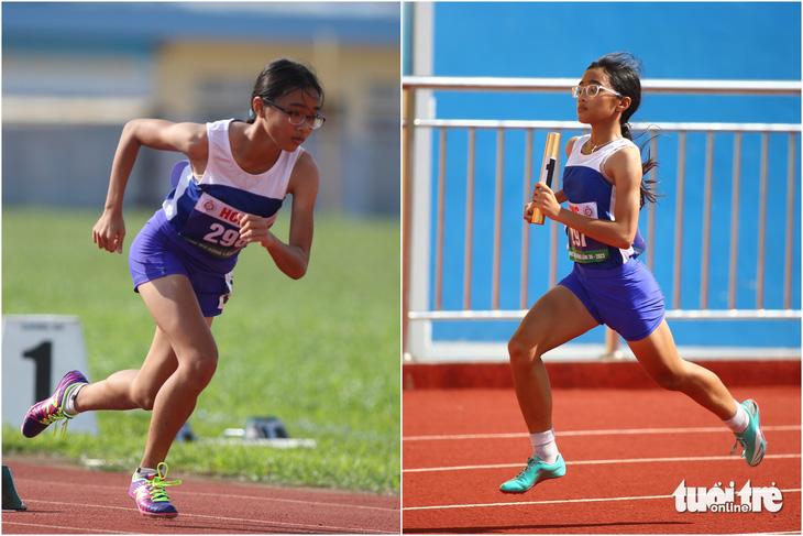 Cặp chị em sinh đôi Lê Tú Duyên (phải), Lê Tú Quyên thuộc lứa năng khiếu điền kinh Bà Rịa Vũng Tàu - Ảnh: HOÀNG TÙNG Cặp chị em sinh đôi Lê Tú Duyên (phải), Lê Tú Quyên thuộc lứa năng khiếu điền kinh Bà Rịa - Vũng Tàu - Ảnh: HOÀNG TÙNG