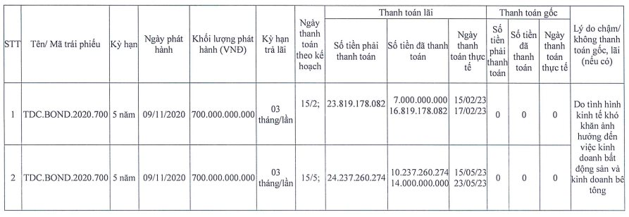 Một công ty BĐS còn gần 200 tỷ tiền mặt, chậm trả hơn 20 tỷ lãi trái phiếu hai lần trong nửa đầu năm - Ảnh 1.