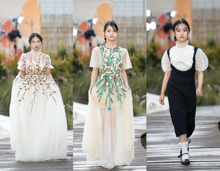 Vợ thủ môn Bùi Tiến Dũng đọ trình catwalk cùng Phương Nhi, Bảo Ngọc tại fashion show - Ảnh 9.