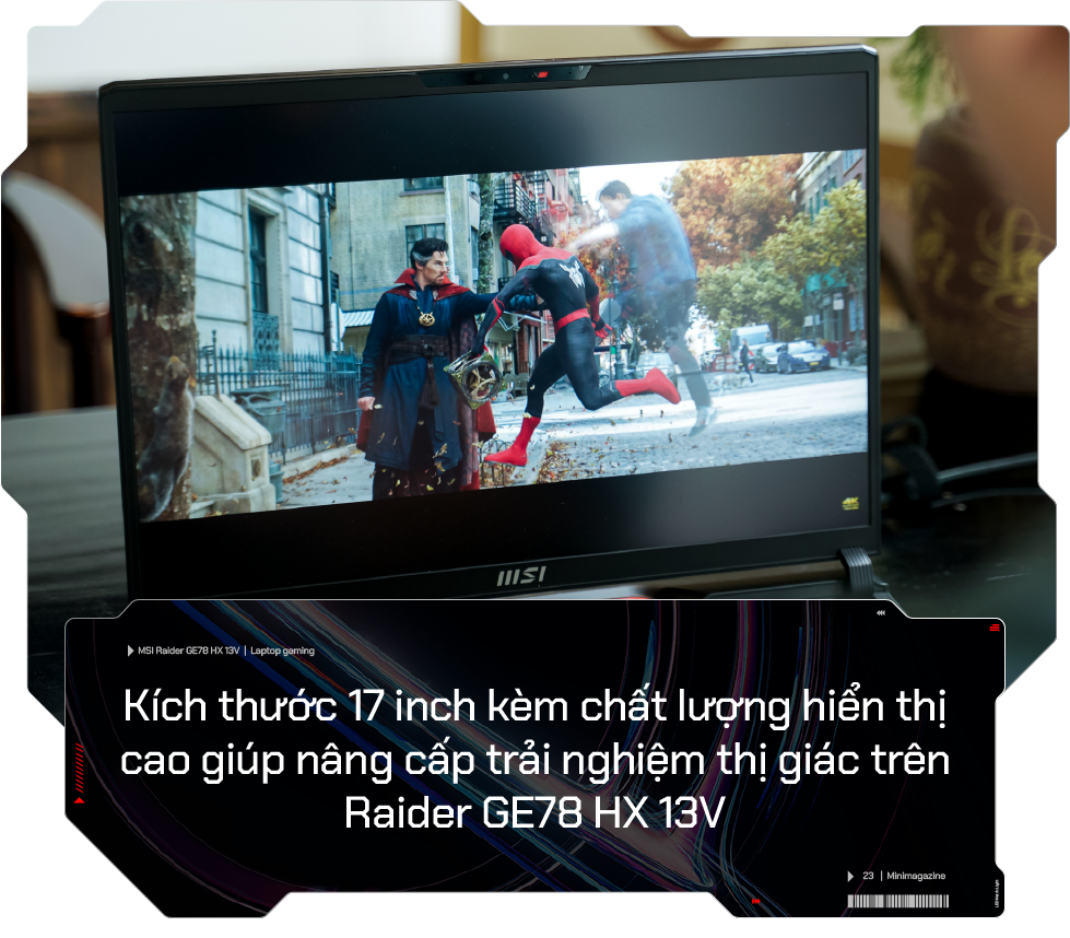 Trải nghiệm MSI Raider GE78 HX 13V: Laptop gaming 17 inch hiệu năng mạnh mẽ, hài lòng cả những game thủ khó tính- Ảnh 9.