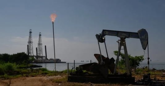 Một giàn khoan dầu ở Venezuela. Ảnh Getty Images