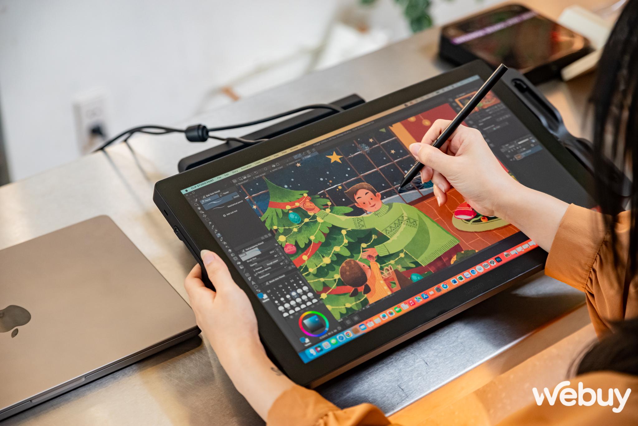 Cận cảnh bảng vẽ Wacom Cintiq Pro 17, bộ công cụ mà dân sáng tạo, thiết kế đồ hoạ “chỉ biết ước”- Ảnh 9.