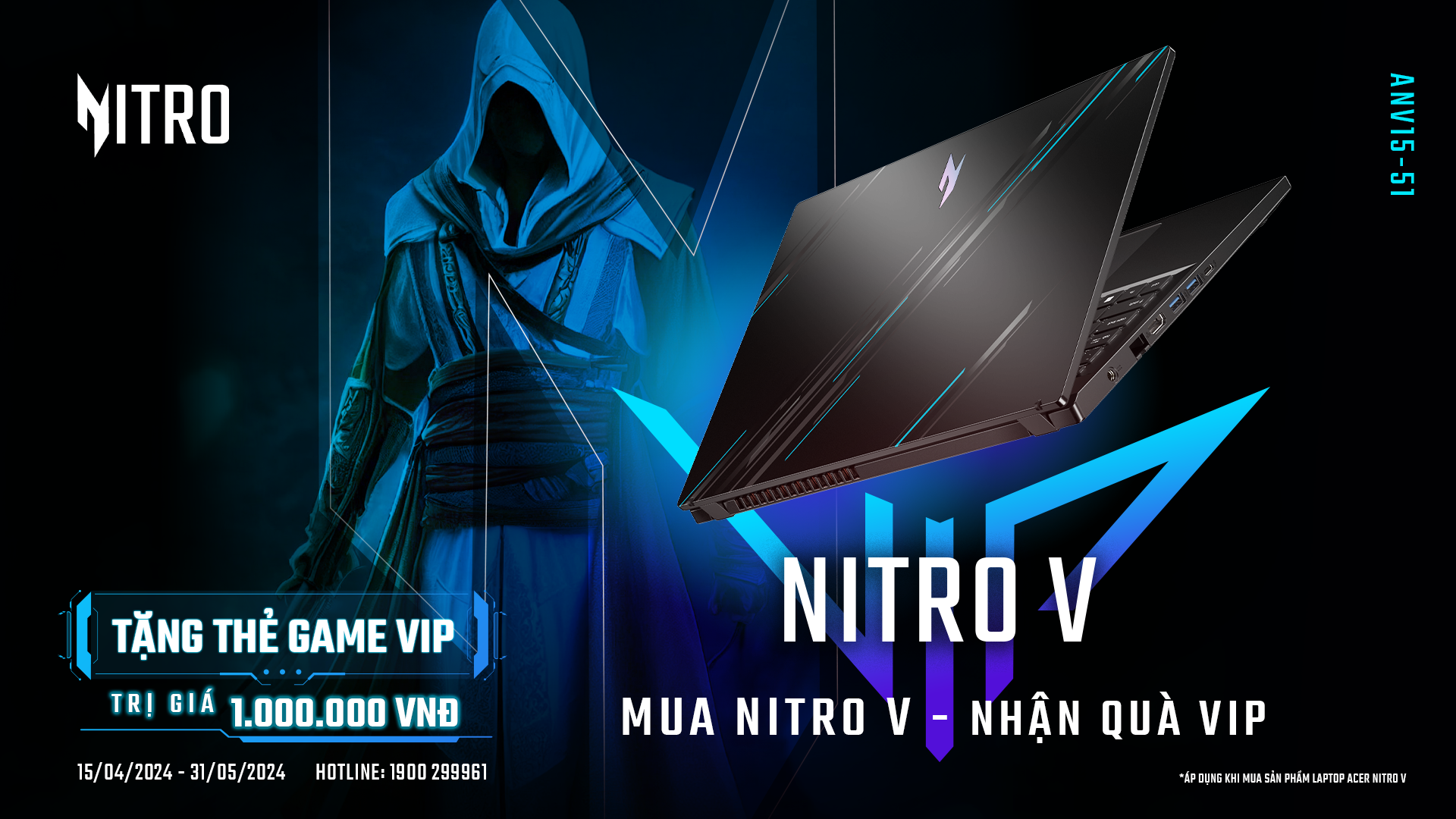 Acer Nitro V: Laptop gaming tầm trung chiến mượt các tựa game bom tấn 2024- Ảnh 1.