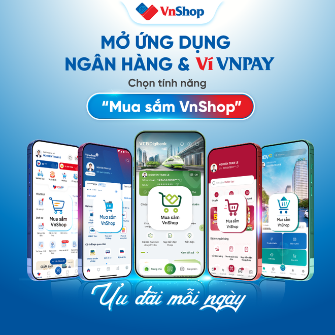 Mua sắm VnShop - Tính năng mua sắm trực tuyến duy nhất trên app ngân hàng, ví VNPAY.