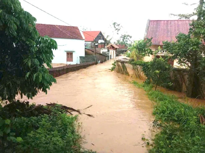 Nhiều khu dân cư đã bị ngập tại huyện Tiên Yên, Quảng Ninh sau bão số 3