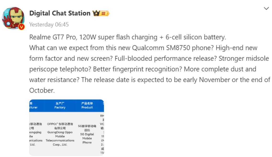 Flagship tiếp theo của Realme sẽ có pin 6.000mAh, sạc nhanh 100W- Ảnh 2. Flagship tiếp theo của Realme sẽ có pin 6.000mAh, sạc nhanh 100W- Ảnh 2.