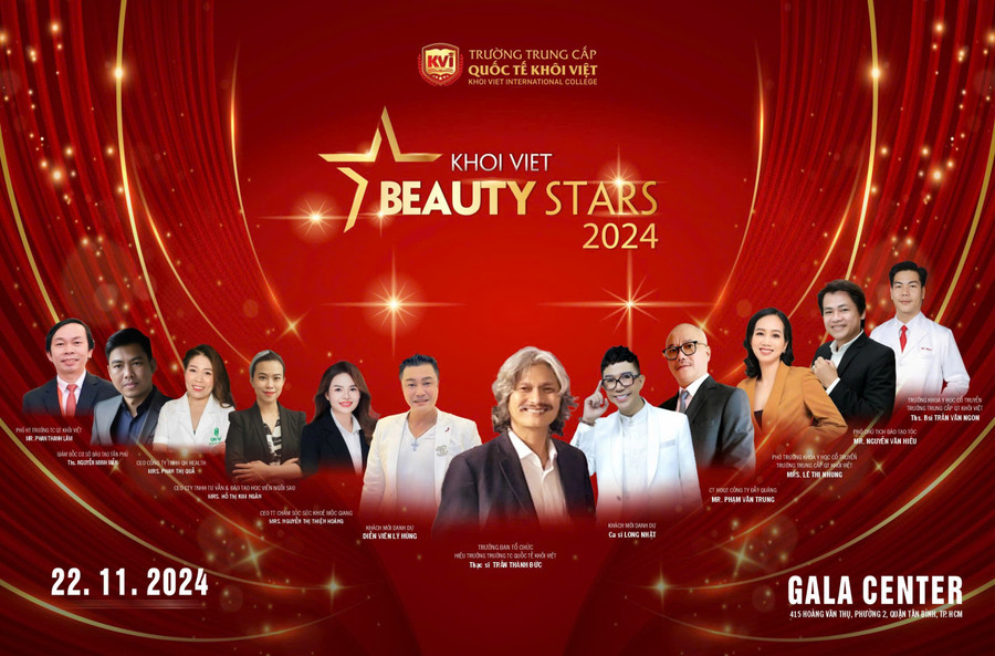 Chương trình “Khôi Việt Beauty Stars 2024” quy tụ nhiều khách mời nổi tiếng.