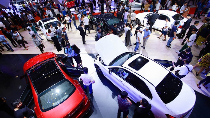 Sản lượng nhập khẩu ô tô của nước ta là hơn 173.000 xe/năm . Ảnh Internet.