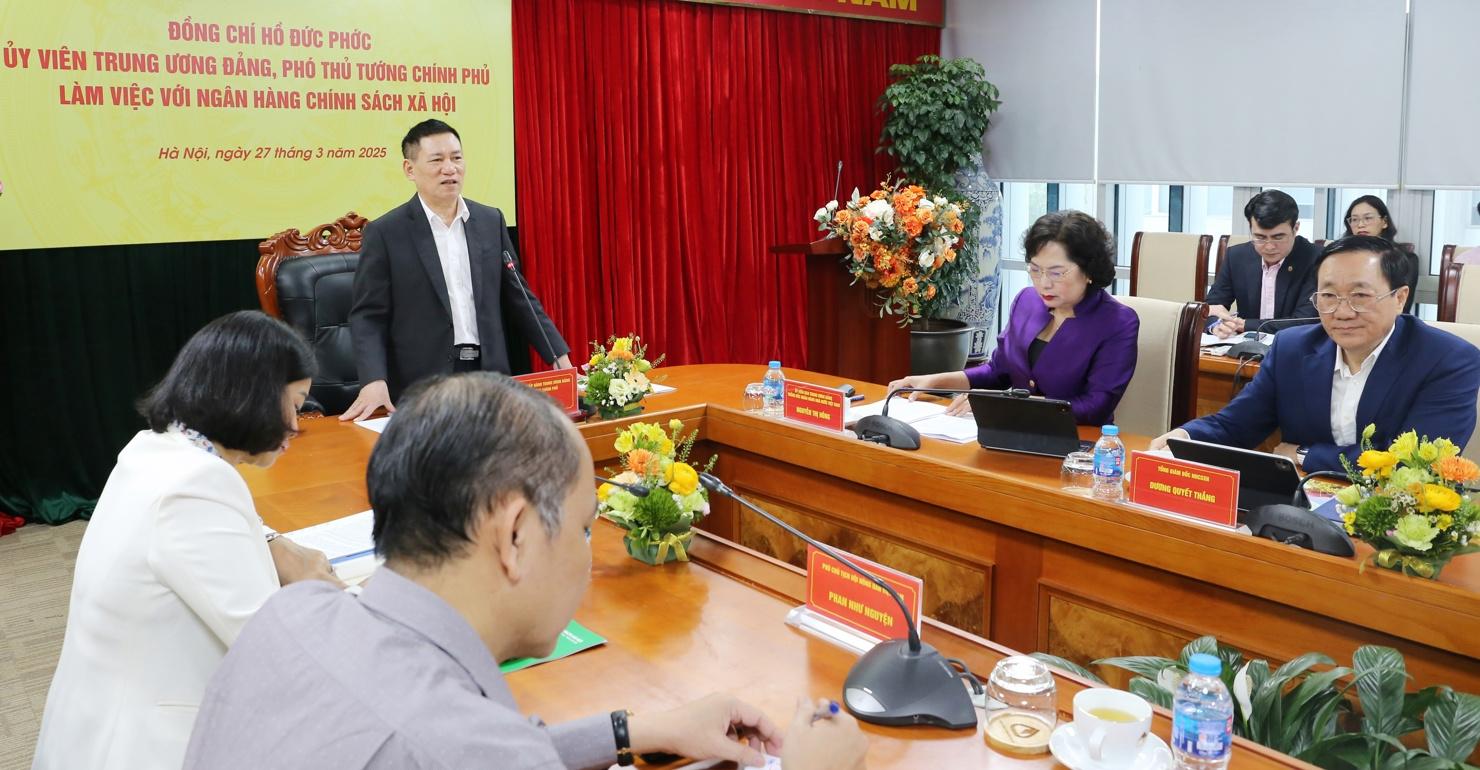 Phó Thủ tướng Hồ Đức Phớc yêu cầu NHCSXH cần đa dạng hoá nguồn vốn.