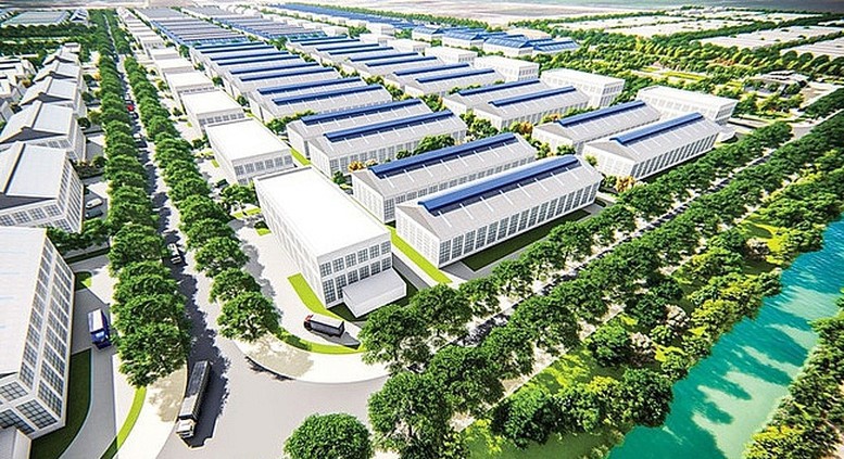 Phối cảnh tổng thể Khu công nghiệp Hòa Ninh - TP. Đà Nẵng mới được khởi công tháng 2/2025 (ảnh: Baochinhphu)