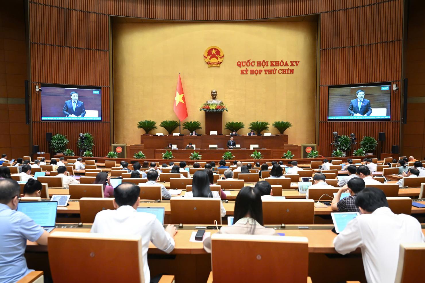 Quang cảnh phiên họp sáng 13/6 của Quốc hội.