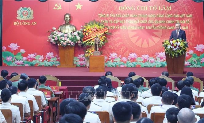 Tổng Bí thư Tô Lâm phát biểu. (Ảnh: Thống Nhất/TTXVN) Tổng Bí thư Tô Lâm phát biểu. (Ảnh: Thống Nhất/TTXVN)